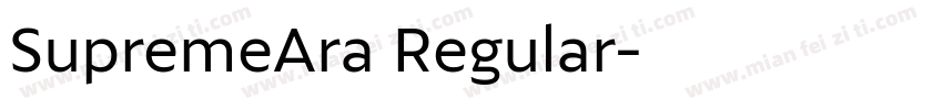 SupremeAra Regular字体转换